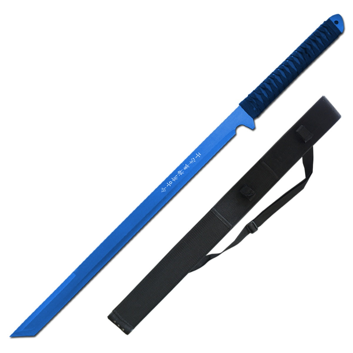 Blue Full Tang Ninja Sword 27 Inch Stainless Steel Blade